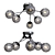 Evoluce Marea Sleek Metal and Glass Pendant 3D model small image 1