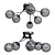 Evoluce Marea Sleek Metal and Glass Pendant 3D model small image 2