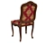 Elegant Wooden Chair with Fabric Upholstery 3D model small image 4