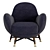 Luxury Mercury Anniversary Armchair 3D model small image 2