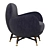 Luxury Mercury Anniversary Armchair 3D model small image 4