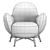 Luxury Mercury Anniversary Armchair 3D model small image 5