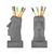 Elegant Moai Desk Organizer 3D model small image 1