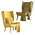 Hush Armchair: Stylish, Comfortable, and Durable 3D model small image 5