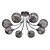 Evoluce Relotte - Elegant Italian Metal and Glass Pendant Light 3D model small image 5