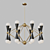 Sputnik Crosby 16-Light Chandelier. California Style 3D model small image 1