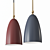 Sleek Andorra Red Pendant 3D model small image 2