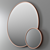 Elegant Amalfi Brass Mirror 3D model small image 2