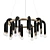 Elegant Whit Chandelier: Classic Design, Adjustable Height 3D model small image 1