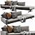 Luxury Flexform Soft Dream Sofa 3D model small image 2