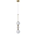 Elegant Brass and Glass Pendant 3D model small image 1