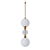 Elegant Brass and Glass Pendant 3D model small image 2