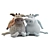 Plush Bull Toy - Symbol of 2021 3D model small image 3