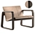 Elegant Ergonomic Armchair 3D model small image 1