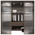 Modern Glass Paneled Wardrobe 3D model small image 2