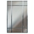 Elegant Chrome Rectangular Mirror 3D model small image 1