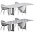 Harbour Chair and Androgyne Dining Table Set 3D model small image 2