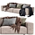 Modern Cross Sofa: Stylish, Versatile, and Comfortable 3D model small image 3