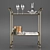 Stylish Bar Cart: Accessories Included 3D model small image 1
