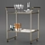 Stylish Bar Cart: Accessories Included 3D model small image 5