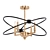 Vintage Bronze 4-Light Ceiling Fixture 3D model small image 1