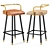 Modern Armrest-B Barstool: Stylish and Comfortable 3D model small image 1