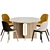 Harbour Side Chair and Androgyne Dining Table Set 3D model small image 6