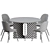 Harbour Side Chair and Androgyne Dining Table Set 3D model small image 9