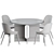 Harbour Side Chair and Androgyne Dining Table Set 3D model small image 10
