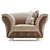 Golden Comfort Armchair: Scarlett Gold 3D model small image 3