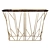 Purple Mistique Console: Openwork Artistry in Ash 3D model small image 1