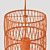 Rotang Rattan Wicker Wood Lamp 3D model small image 7