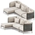 Sleek Anatra Collection Set: Stylish Modular Sofas by Janus et cie 3D model small image 4