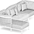 Sleek Anatra Collection Set: Stylish Modular Sofas by Janus et cie 3D model small image 5