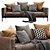 Sleek Flexform Romeo Sofa 3D model small image 1