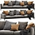 Modern Compact Flexform Romeo Sofa 3D model small image 1