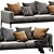 Modern Compact Flexform Romeo Sofa 3D model small image 4