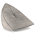 Sail Taupe Pouf: Relaxed Seating 3D model small image 2