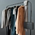 Sleek Floor Hanger: Ikea MULIG 3D model small image 3