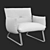 Elegant Leather Armchair: Margot 3D model small image 3