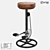 LoftDesign 3614 Metal and Leather Bar Stool 3D model small image 1