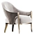 Charming Chic Chair with Elegant Touch 3D model small image 1