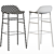 Sleek Oak Barstool: Form Normann 3D model small image 3