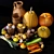 Fresh Harvest Vegetable Set 3D model small image 1