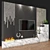 Sleek TV Wall Unit: Modern Design 3D model small image 2
