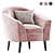 Elegant Giorgia Armchair: Altavilla 3D model small image 1