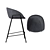 Sleek Semi-Bar Chair 3D model small image 3