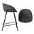 Sleek Semi-Bar Chair 3D model small image 8