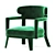 Compact Zoe Armchair: Small and Stylish 3D model small image 2