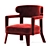 Compact Zoe Armchair: Small and Stylish 3D model small image 3